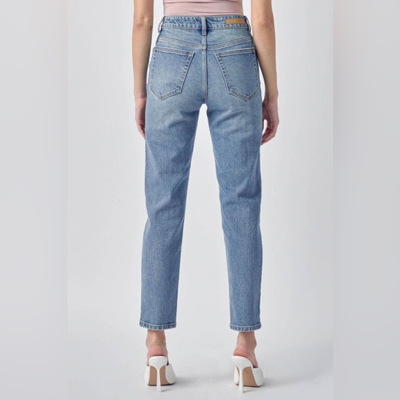 Cello High waisted Light Wash Blue Straight Leg Jeans - Picture 8 of 8